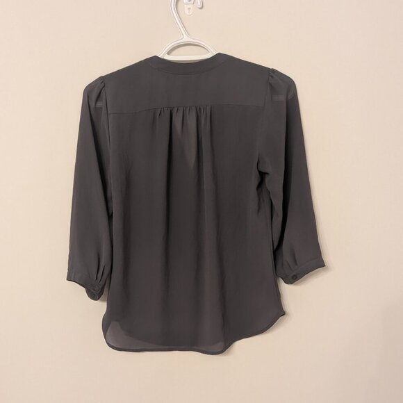 H&M, 3/4 sleeve, Blouse, dark gray, size 2 - Picture 8 of 9